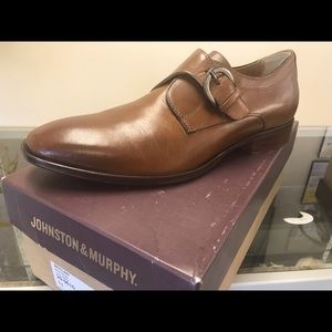Johnston and Murphy Monk Strap Tan Dress Shoe